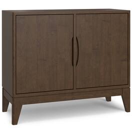 Simpli Home - Harper 38 inch Wide Solid Wood 2 Door Sideboard Buffet - Walnut Brown