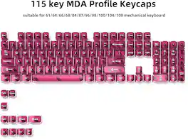 Womier - Crystal Jelly keycaps ,Transparent Style Cute keycap for All US layout Mx Cherry Mechanical Keyboard - Red