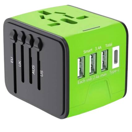 EU UK AUS US
Smart 3.4A Total
Each usb 2.4a max Type-c