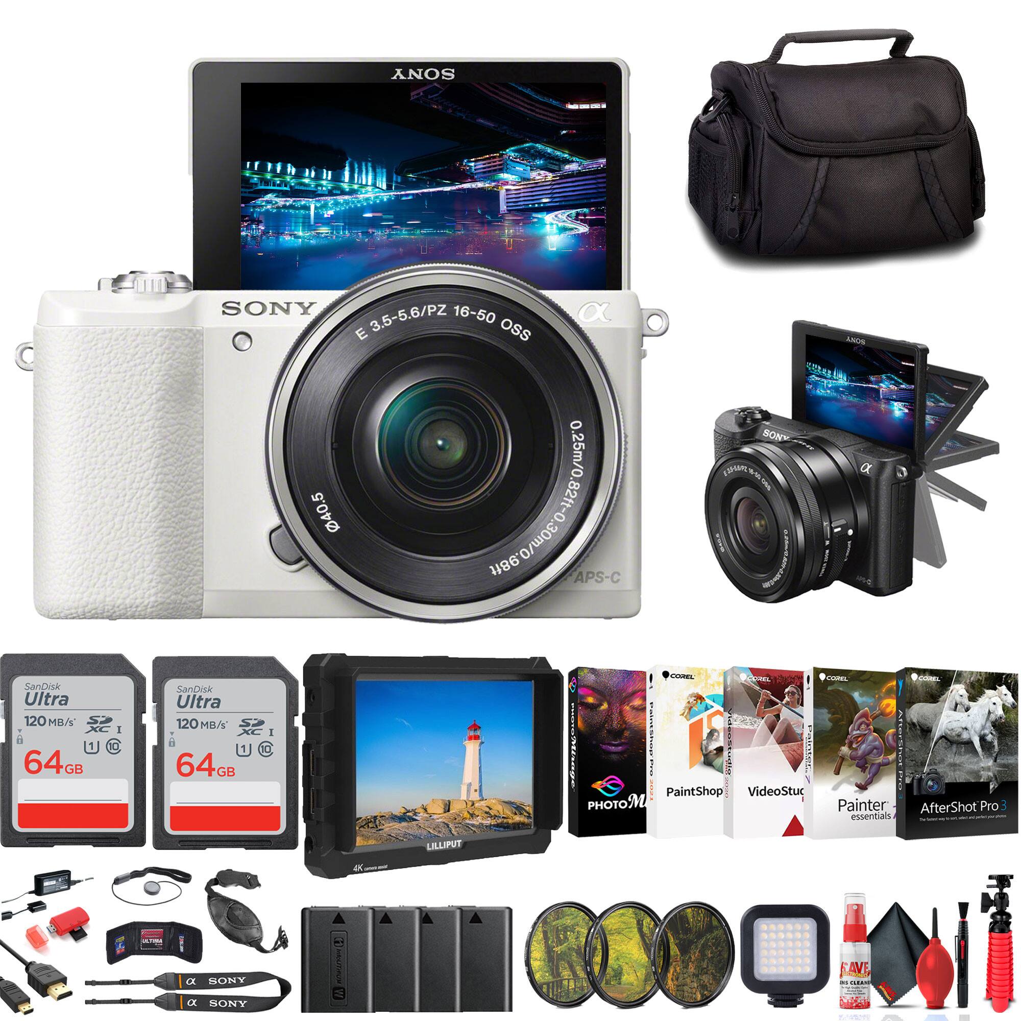 Sony Alpha a5100 Mirrorless Digital Camera (White) with 16 50mm