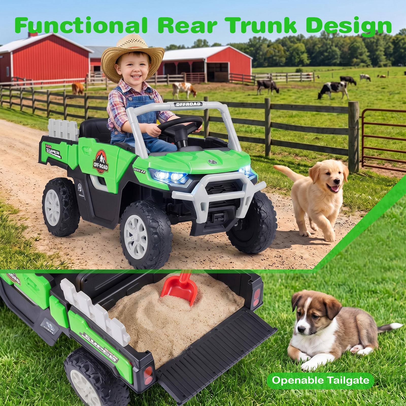 Functional Rear Trunk Design

OFFROAD
SUPER
OFF-ROAD
1000 W
SUPER

Openable Tailgate