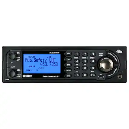 Sure, here is the corrected and grouped text from the image:
- **BCD260DN**
- **HOLD**
- **Pub. Safety UHF**
- **453.7250**
- **NFM**
- **CAP**
- **SUC: 3**
- **PUSH LIGHT**
- **PUSH TONE OUT**
- **ALERT**
- **VOL**
- **PUSH**
- **OFF**
- **PRI**
- **1**
- **2**
- **3**
- **PUSH FUNC**
- **WX**
- **SRCH 1**
- **SRCH 2**
- **SRCH 3**
- **4**
- **5**
- **6**
- **SVC**
- **IFX**
- **LVL**
- **ATT**
- **MOD**
- **MENU**
- **L/O**
- **No**
- **Yes**
- **USB**
- **SCAN / SEARCH**
- **HOLD / RESUME**
- **Uniden**
- **Bearcat**