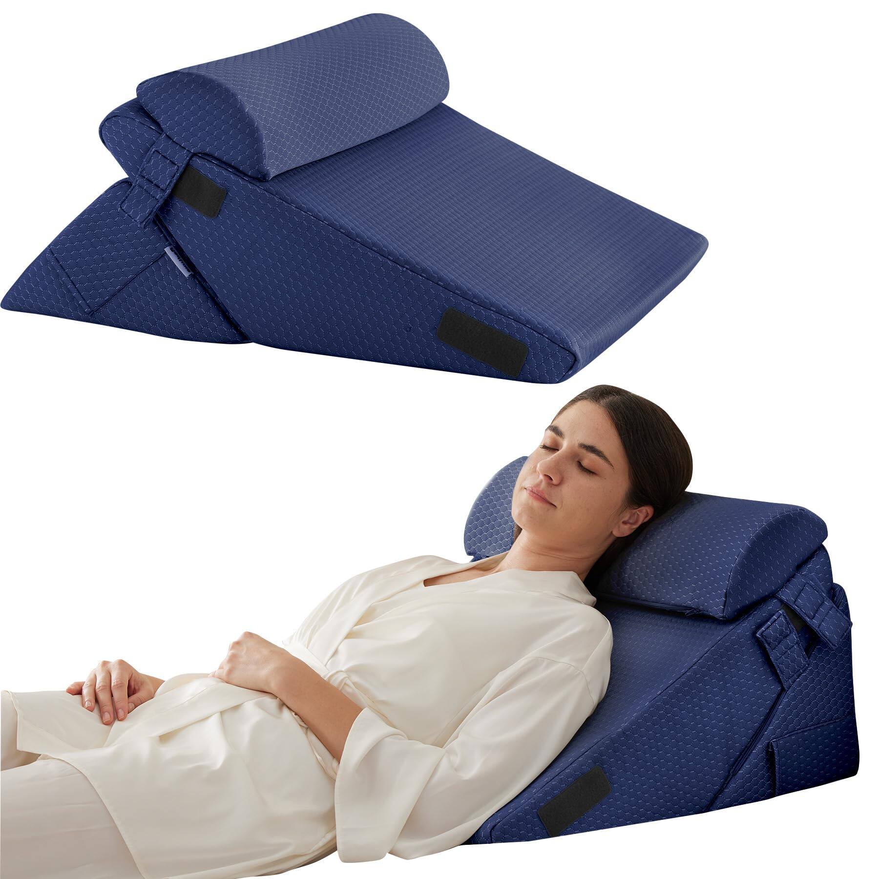 Navy-Adjustable 9&12 Inch + 1 Head Pillow