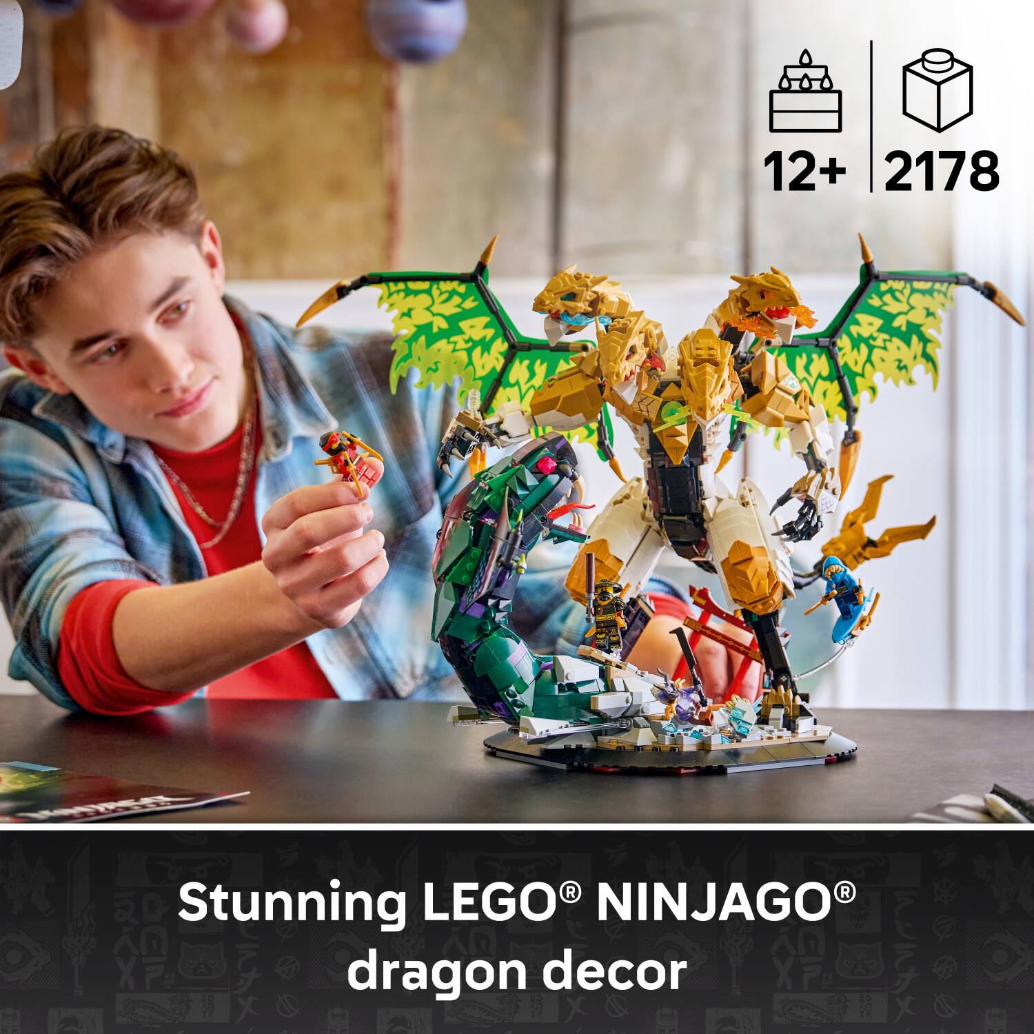 12+ 2178 R R Stunning LEGO NINJAGO AR dragon decor