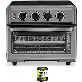 Cuisinart - TOA-70 AirFryer Toaster Oven with Grill + 1-Year Extended Warranty Bundle - Black