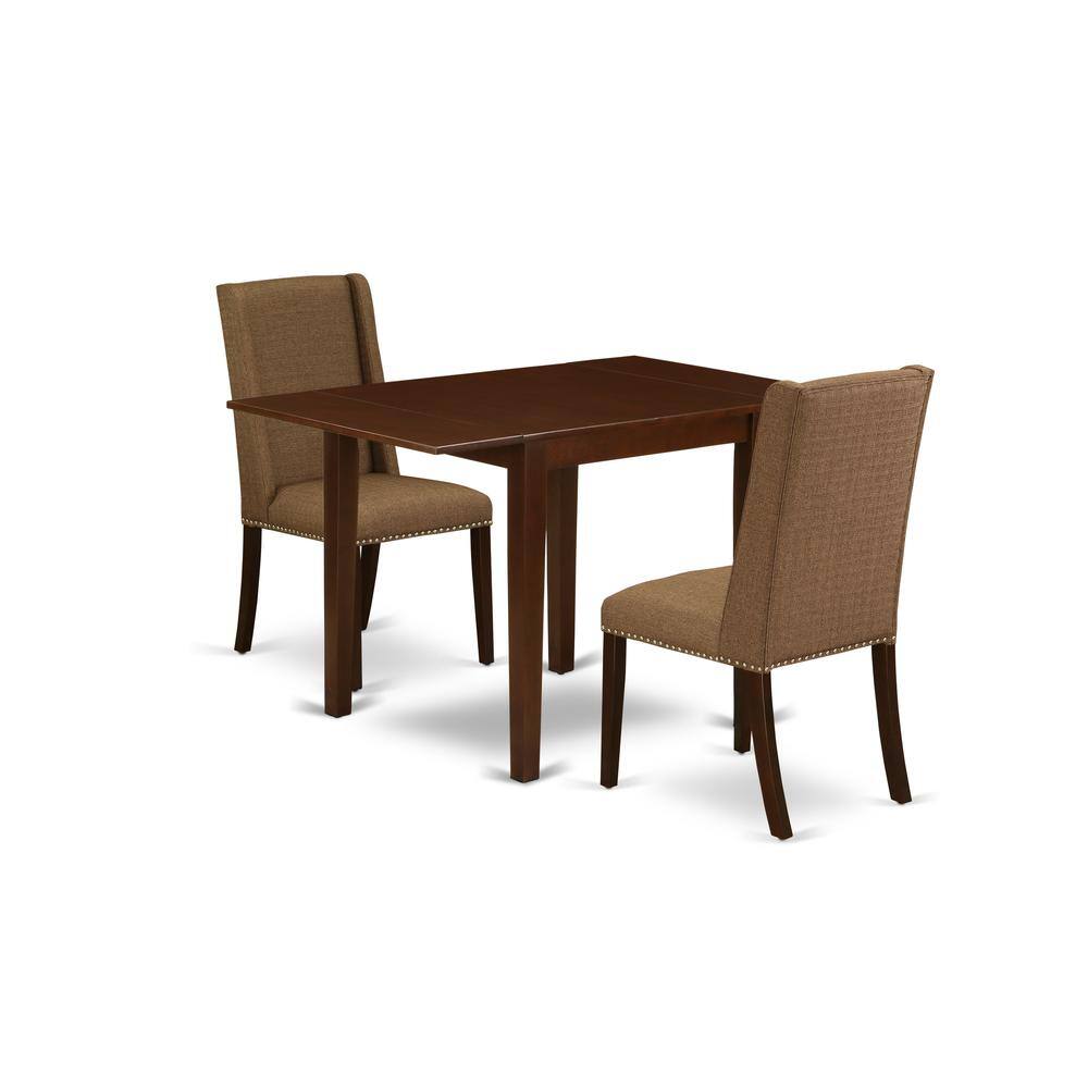 Left. East West Furniture - Dining Room Set Mahogany - Brown.
