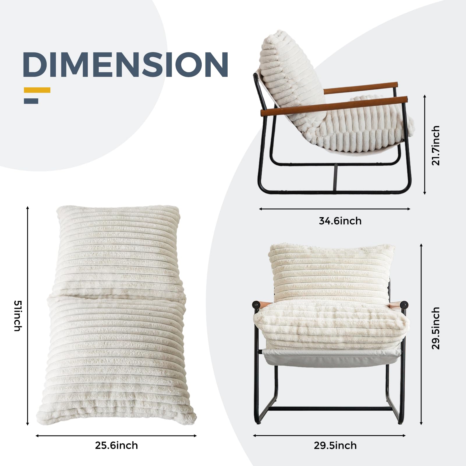 DIMENSION  
21.7inch x 34.6inch x 51inch  
29.5inch x 25.6inch x 29.5inch