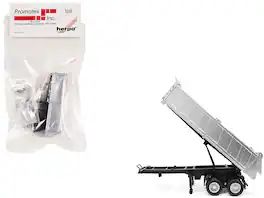 26ft Gravel Trailer Silver 1/87 (HO) Plastic Model by Promotex