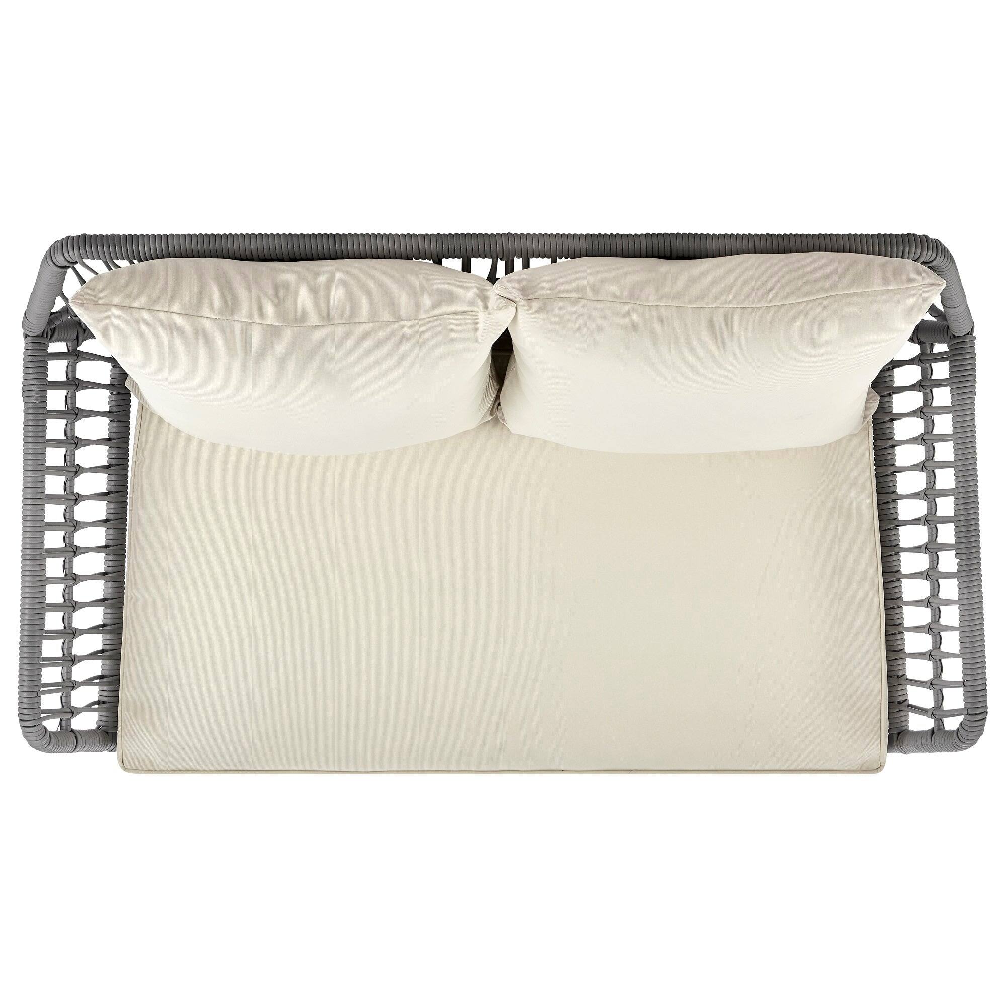 Alt View 3. Manhattan Comfort - Portofino Modern 4-Piece Patio Conversation Set - Gray and Cream.
