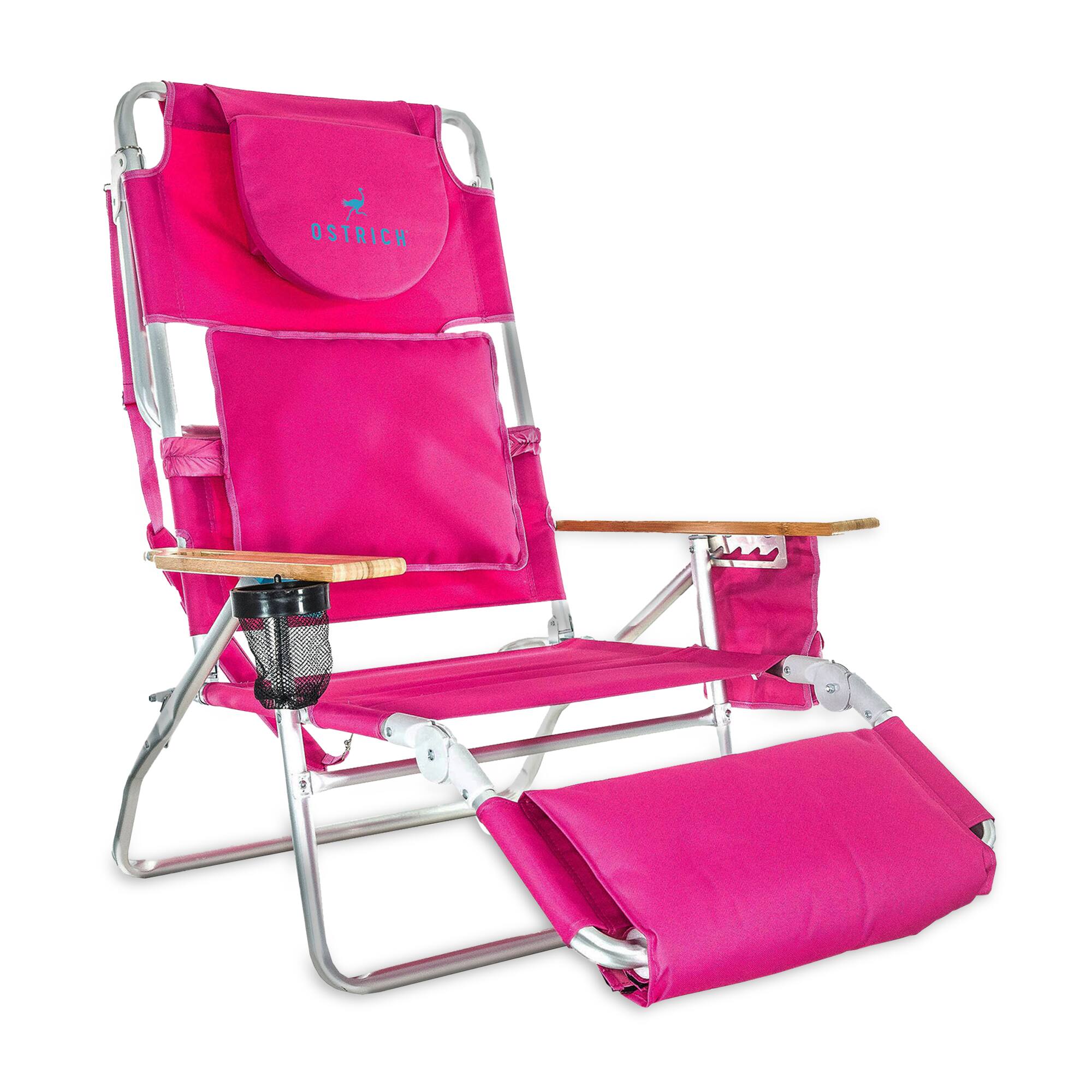 Ostrich - Deluxe 3N1 Lightweight Outdoor Lawn Beach Lounge Chair w/Footrest - Pink price history on PriceWatchPro
