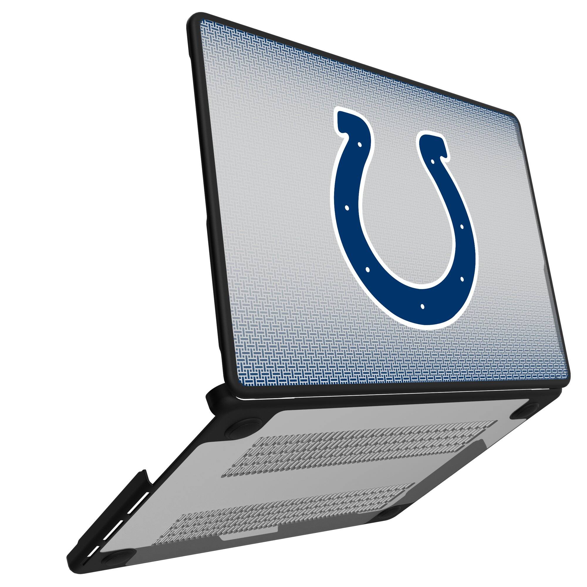 Alt View 1. Keyscaper - Indianapolis Colts Linen MacBook Case - Air 13 in - Multicolor.