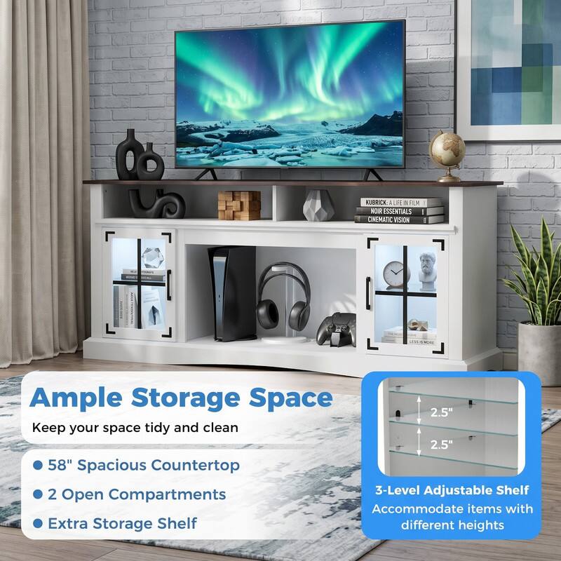 KUBRICK: A LIFE IN FILM NOIR ESSENTIALS CINEMATIC VISION

Ample Storage Space
Keep your space tidy and clean
- 58" Spacious Countertop
- 2 Open Compartments
- Extra Storage Shelf

3-Level Adjustable Shelf
Accommodate items with different heights