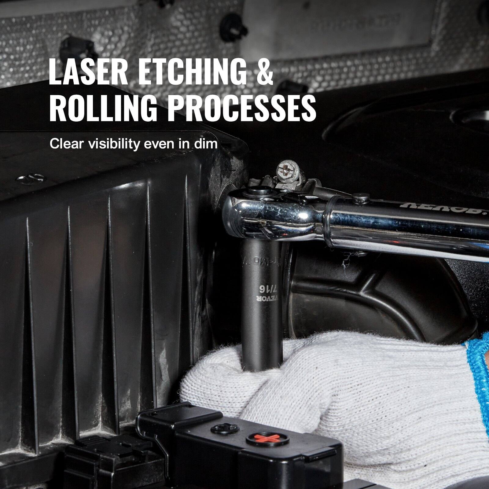 LASER ETCHING & ROLLING PROCESSES  
Clear visibility even in dim