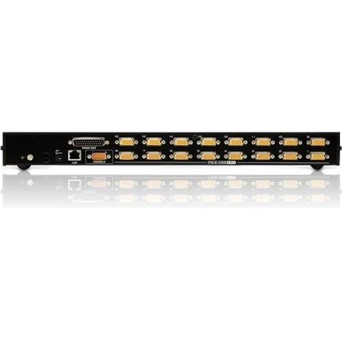 Back. Aten Technology - 16-Port PS/2-USB KVM Switch - Metal.
