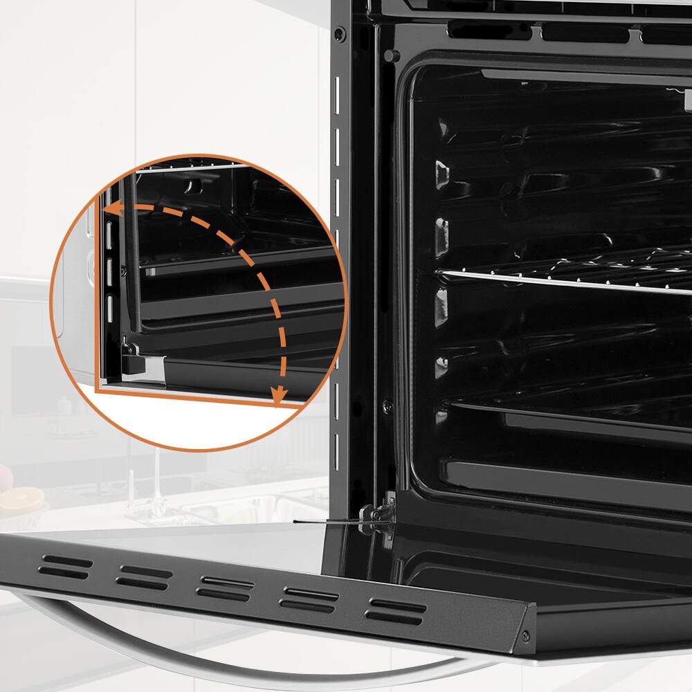 Alt View 3. Empava - 24 in. Liquid Propane Gas Single Wall Oven 2.3 cu. ft. Capacity Knob Control Kitchen Compact Convection Oven - Stainless steel.