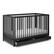 Front. Graco - Teddi 5-in-1 Convertible Crib with Drawer - Black.