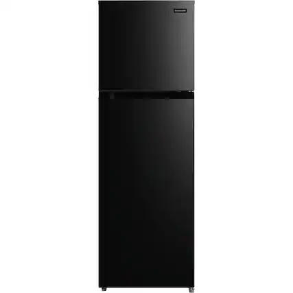 Front. Frigidaire - 10 Cu. Ft. Garage Ready Top Freezer Apartment-Size Refrigerator - Black.