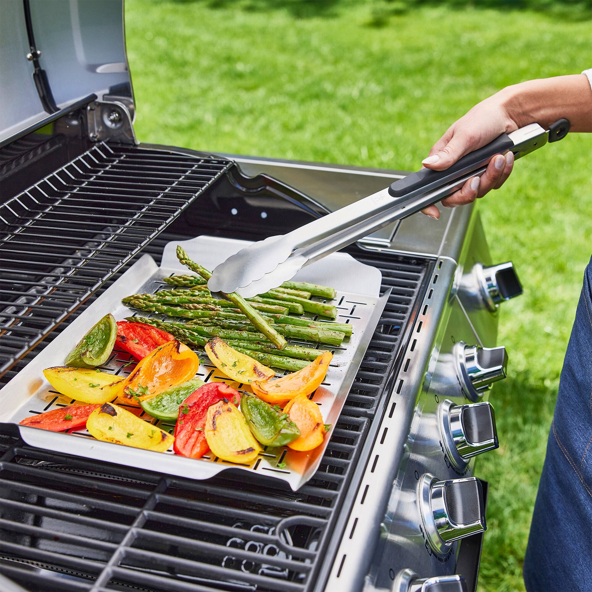 Alt View 2. Henckels - Henckels BBQ Stainless Steel Grill Tongs - Stainless Steel.