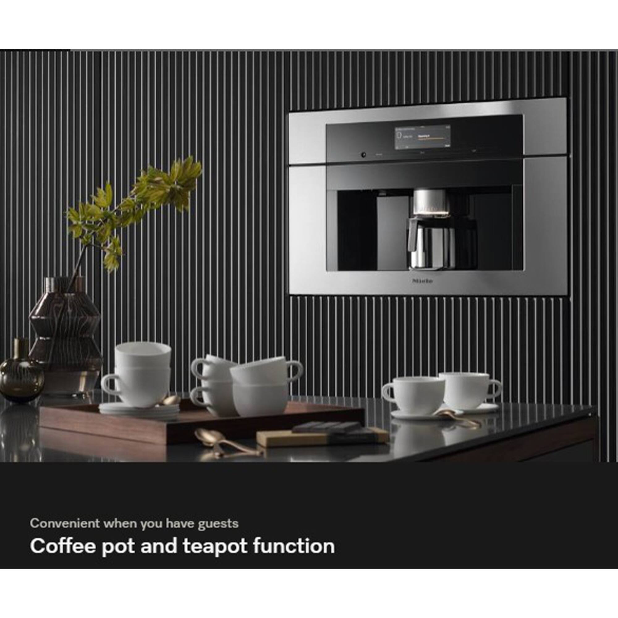Convenient when you have guests  
Coffee pot and teapot function