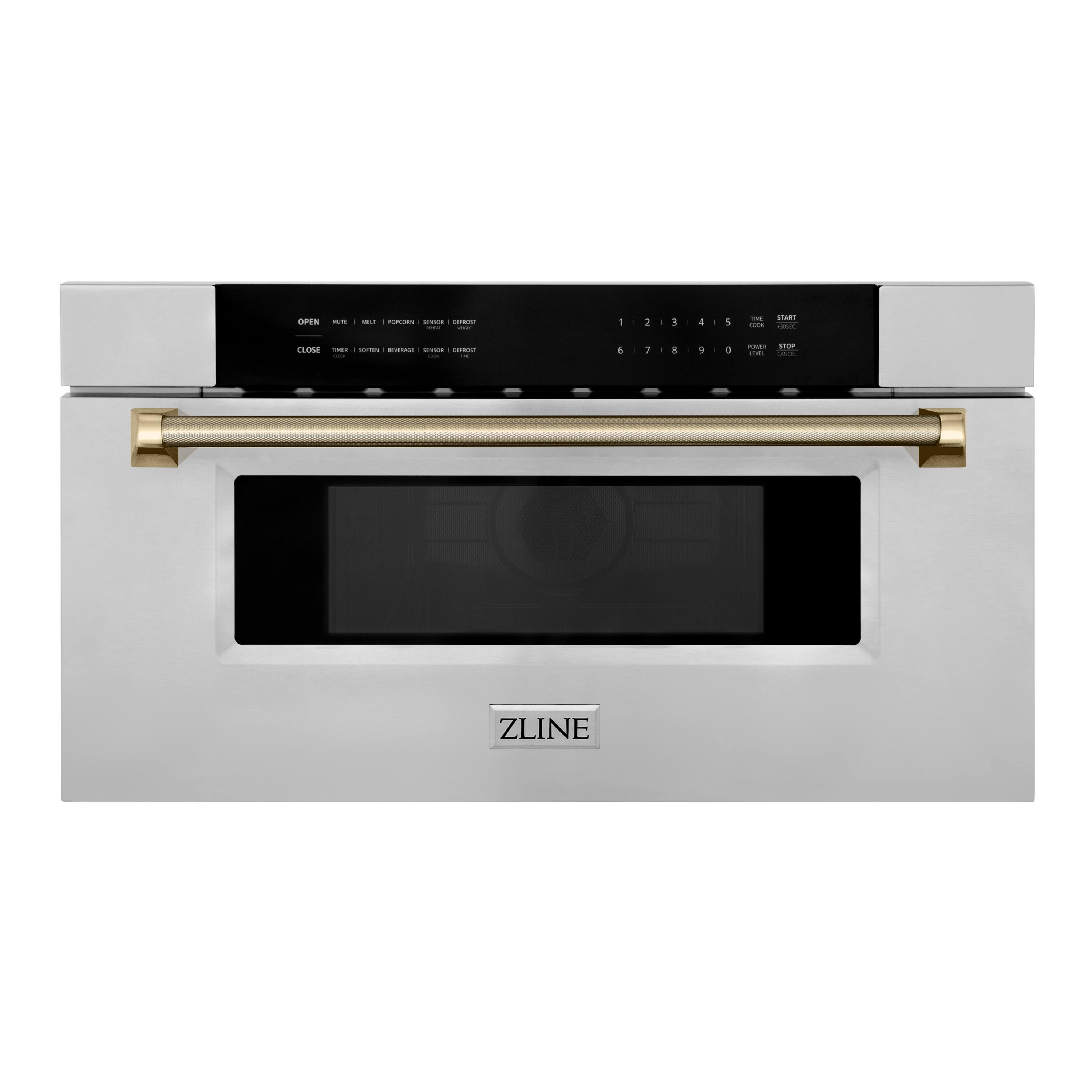 OPEN  
- MORE  
- WARM  
- PROOF  
- ROAST  
- DEEP DISH  

CLOSE  
- TIMER  
- SOFTEN  
- BAKE  
- SLOW COOK  
- DEEP DISH  

1 2 3 4 5  
TIME  
START  
COOK  
TEMP  

6 7 8 9 0  
POWER  
STOP  
CANCEL  

ZLINE