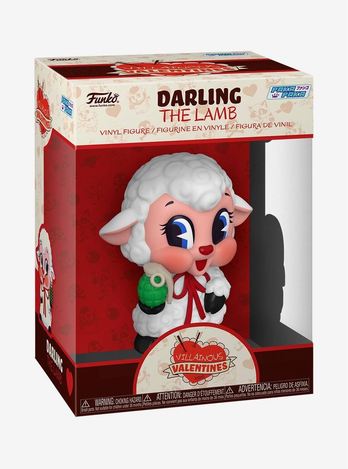 DARLING THE LAMB

VINYL FIGURE / FIGURINE / FIGURINE EN VINYLE / FIGURA DE VINIL

DARLING THE LAMB

VILLAINOUS VALENTINES

SLO VILLATCHO MLETTEES PAKA

DARLING PAKA aC Funko

www.funke.com

www RLO THE LAMB

PELIGRO DE ASFIXA D'TOUFFEMENT.
ADVERTENCIA: para nilos menores de 3 meses
DANGER pequeas. No IS adecuado
HAZARD. ATTENTION: ax enfants de moins de 36 nois
Partes WARNING: CHOKING
Peotes pieces. Ne convient pas br chidren under 36 morths
Smal p Not sutable