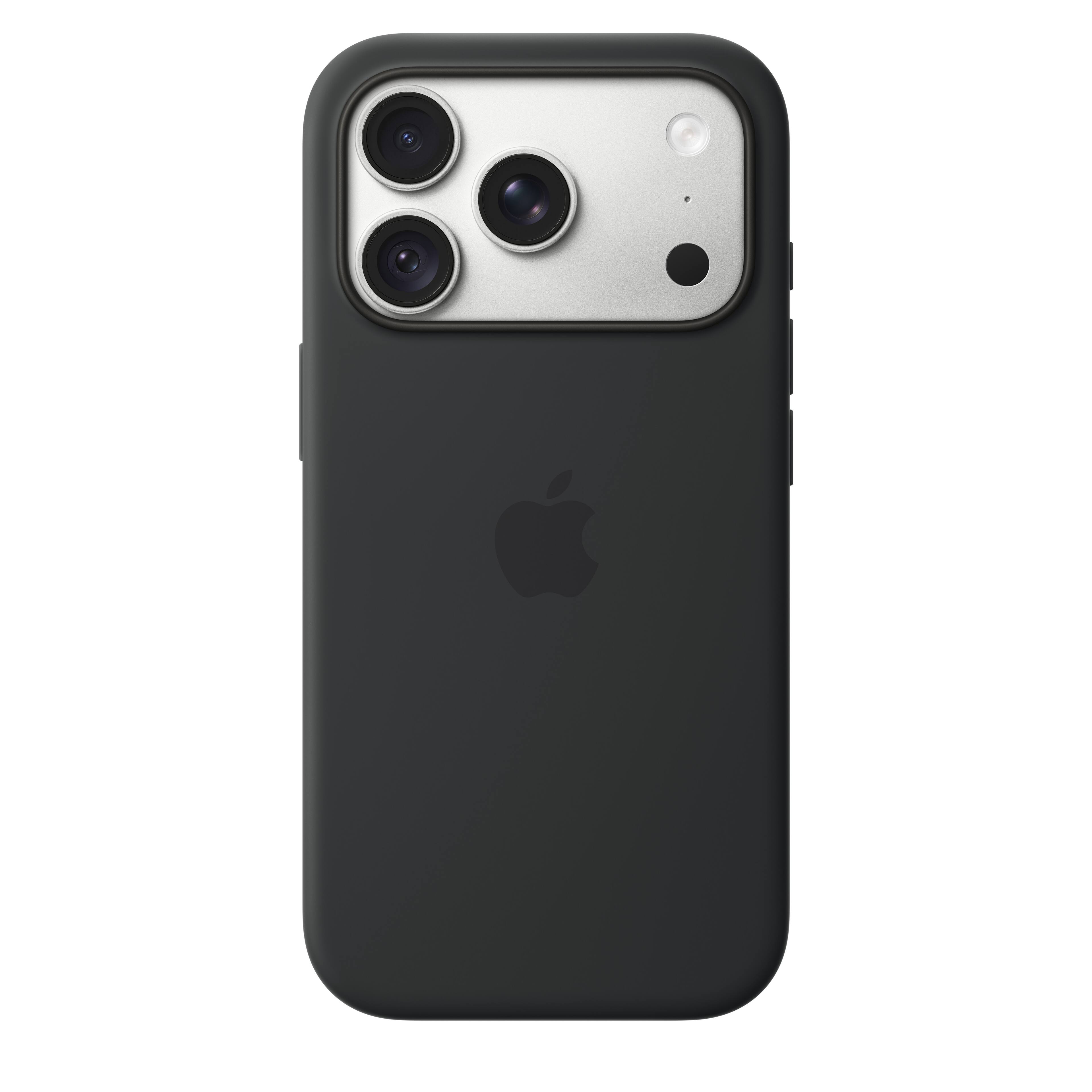 Alt View 3. Apple - iPhone 18 Pro Silicone Case with MagSafe - Black.