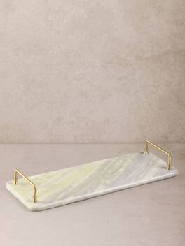 GAURI KOHLI - Osaka Marble Tray - Shades of green and gray