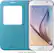 Alt View 2. Samsung - S-View Soft-Shell Case for Samsung Galaxy S6 Cell Phones - Blue.