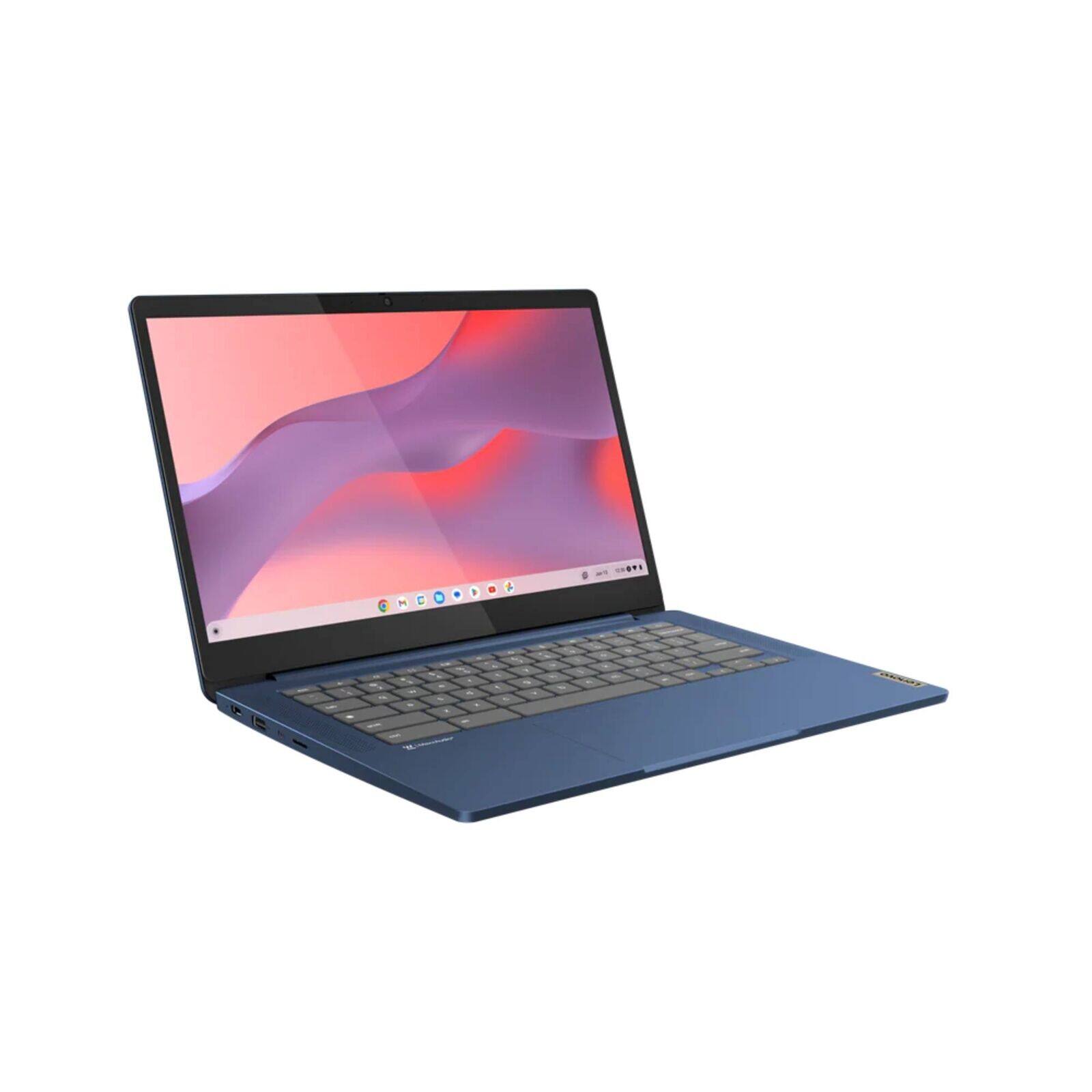 Angle. Lenovo - IP Slim 3 Chrome 14M868 14" Laptop Kompanio 520 4GB RAM 64GB SSD Chrome OS - Blue.