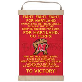 Jardine - Maryland Terrapins Fight Song Banner Sign - Red