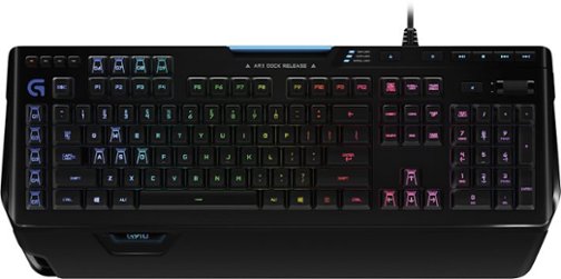 Logitech - Orion Spectrum G910 Full-size Wired Mechanical Romer-G Tactile Switch Gaming Keyboard with RGB Backlighting - Black