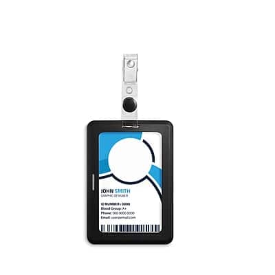 "Staples - Clip On ID Badge Holder, 4"" x 2.87"", Rubber, (51917) - Black" price history on PriceWatchPro