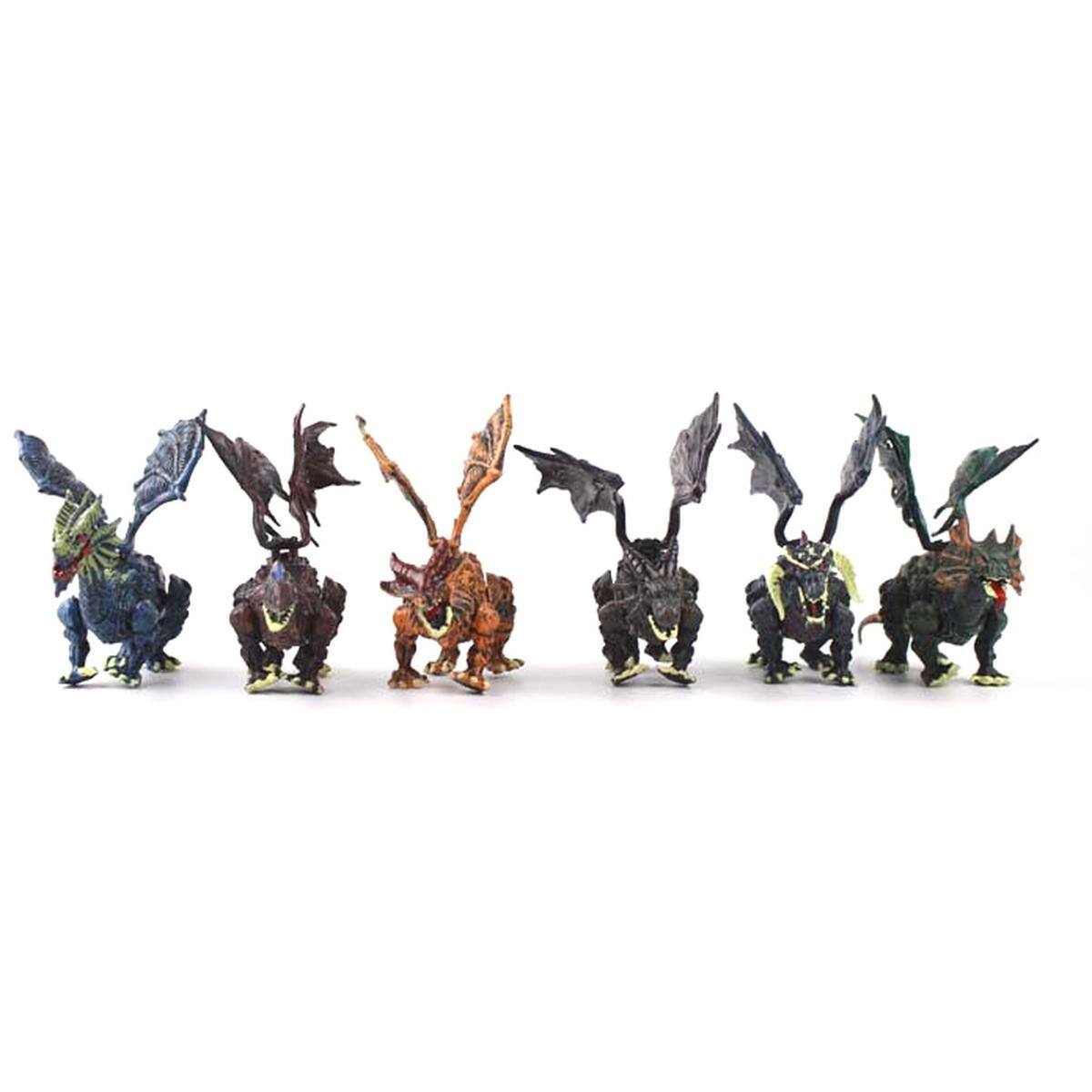 Left. JuzToys - Dragon Figurine Puzzles In Hatching Jurrasic Eggs (12 Eggs Per Pack) - Multicolored.
