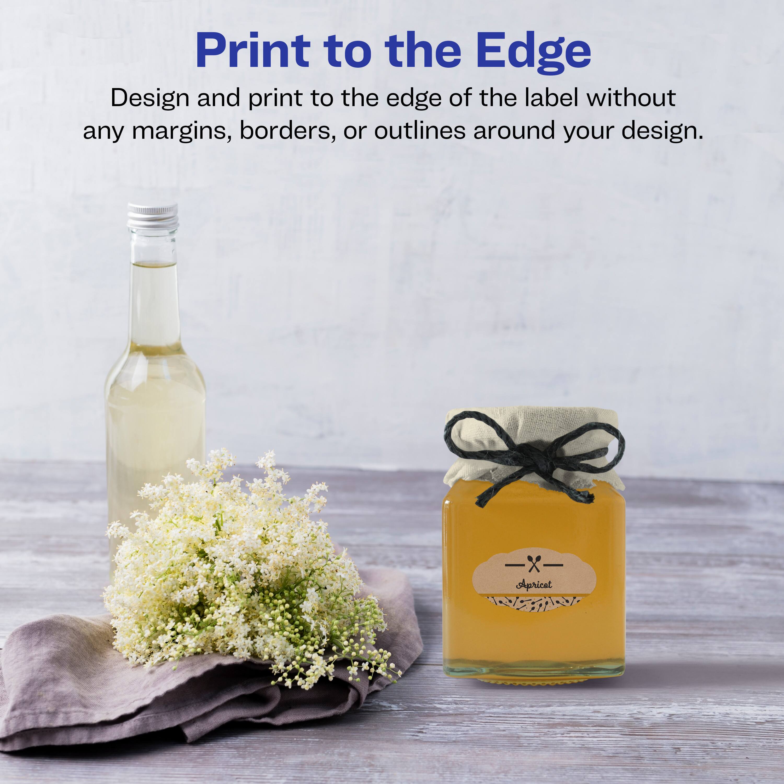 Print to the Edge

Design and print to the edge of the label without any margins, borders, or outlines around your design.