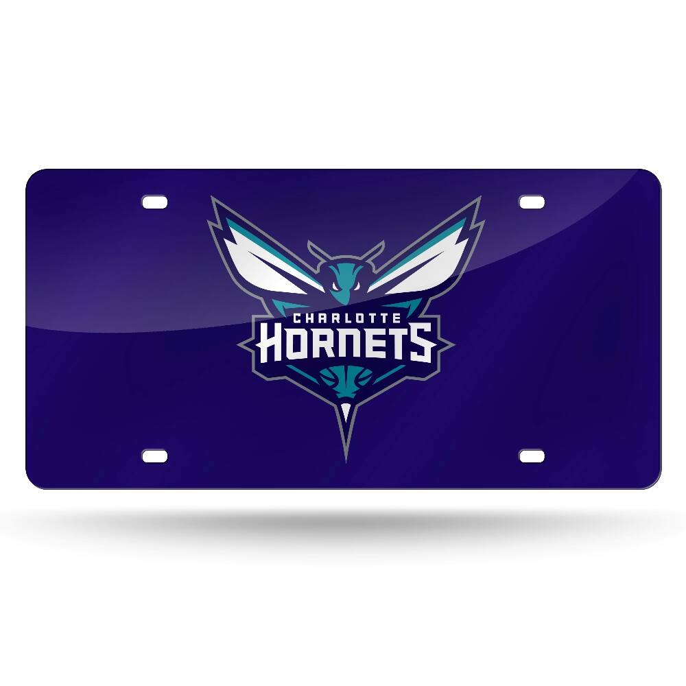 Charlotte Hornets NBA Logo Mirror Look LASER License Plate