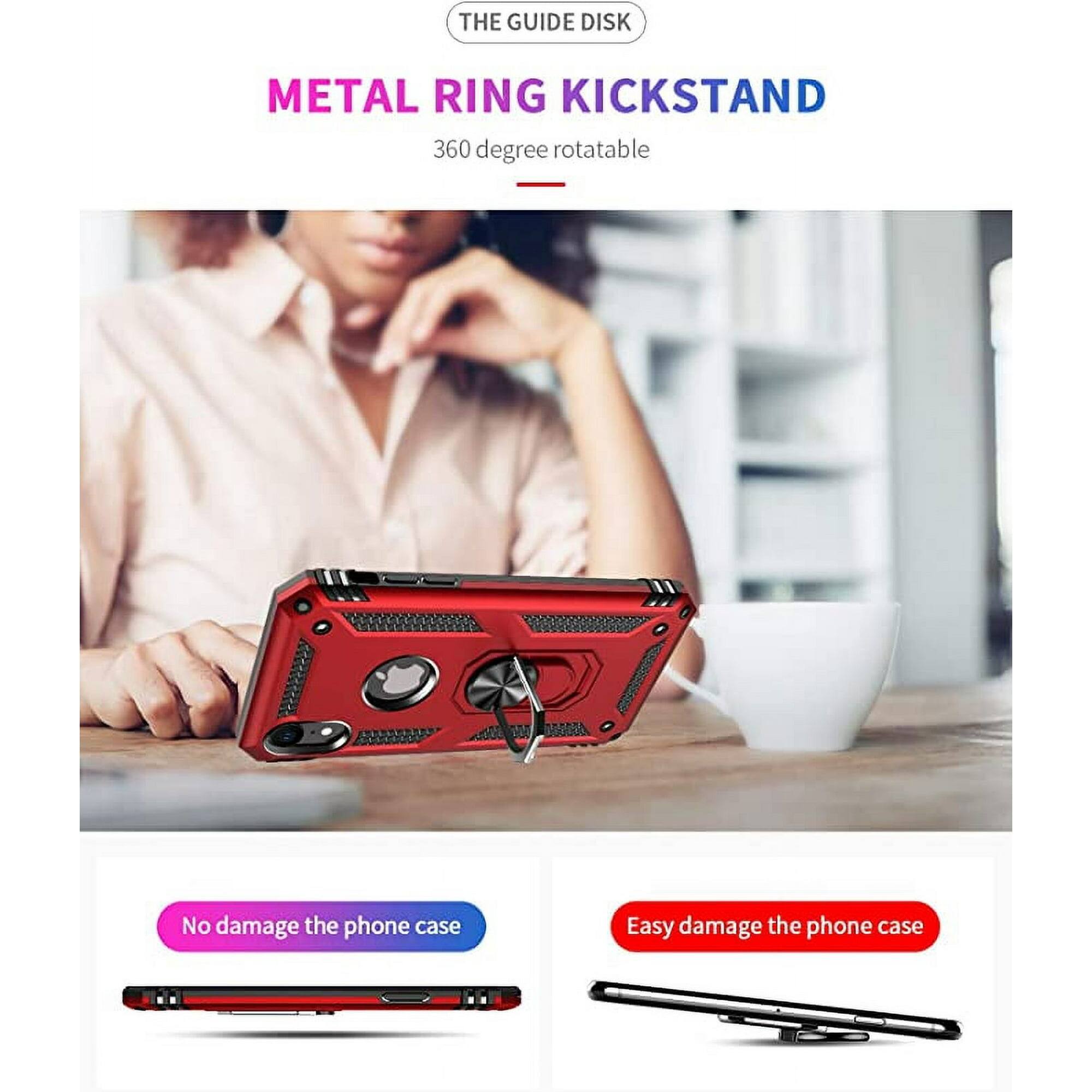 THE GUIDE DISK METAL RING KICKSTAND 360 degree rotatable

No damage the phone case
Easy damage the phone case
