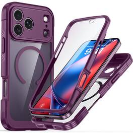 UUCOVER - Full Body Case for Apple iPhone 18 Pro Shockproof TPU+PC Built-in Screen Protector Compatible with MagSafe Cover - Winered