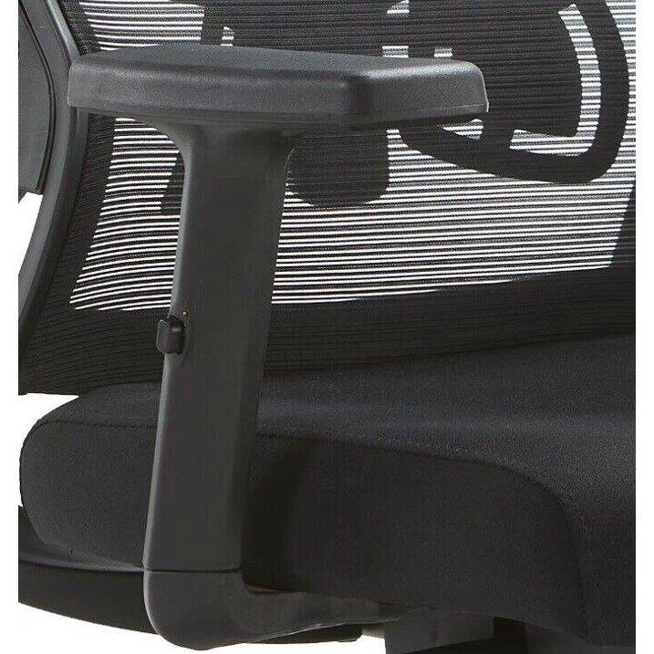 Alt View 5. LeisureMod - Dale Ergonomic Office Chair with Mesh Back, Lumbar Support, Swivel, Adjustable Height, Wheels, and Armrests - Black.