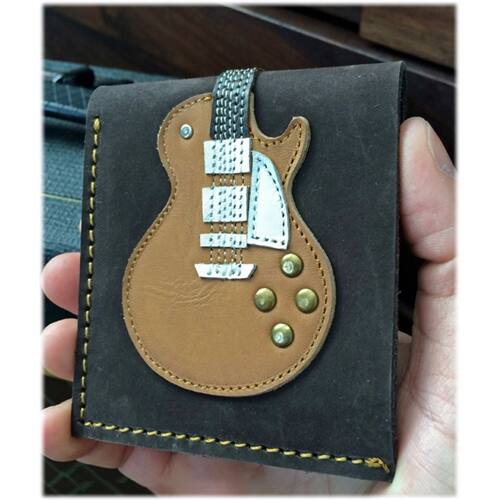 Left. Axe Heaven - Honey Burst Single Cutaway Electric Guitar Wallet.