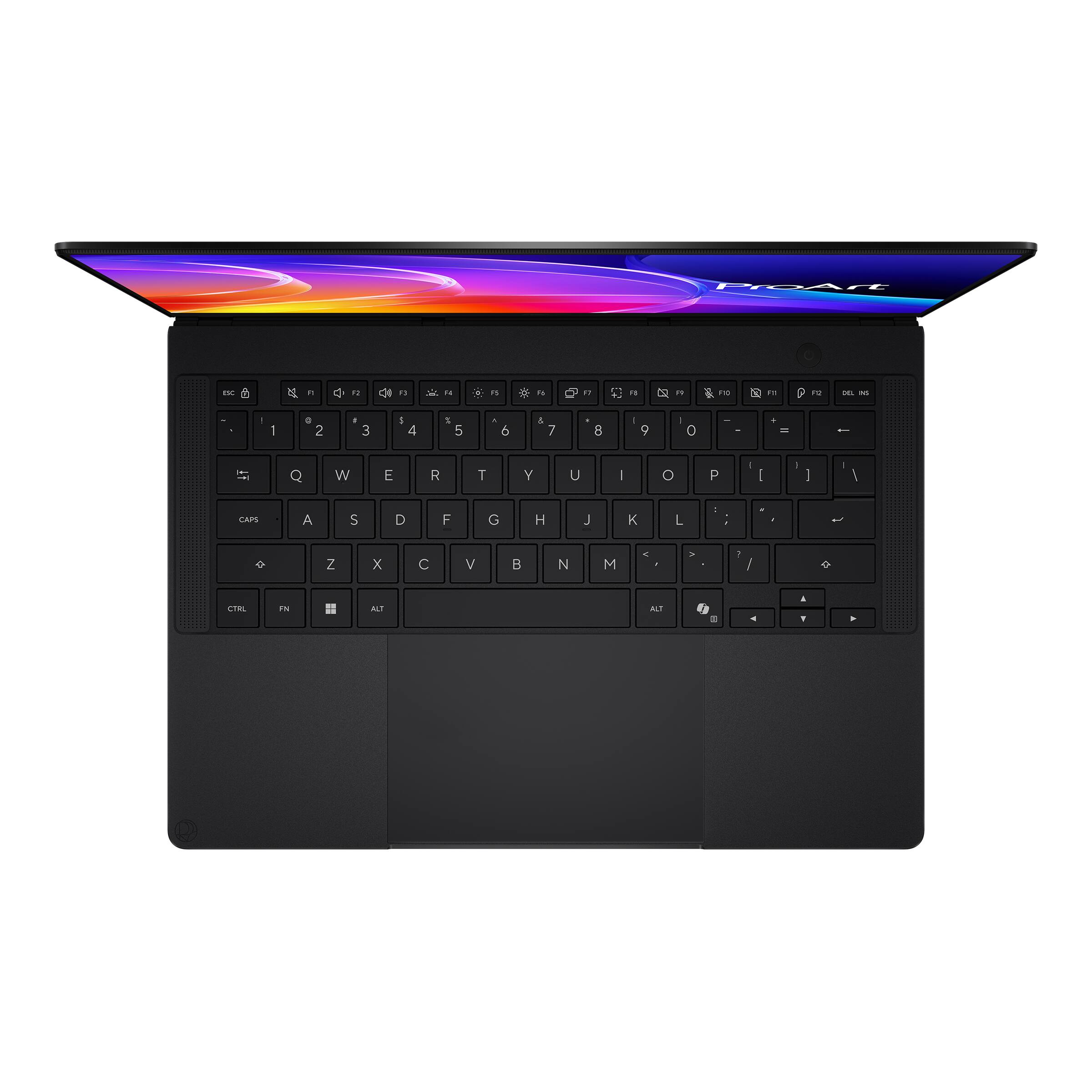 ProArt

ESC
F1
F2
F3
F4
F5
F6
F7
F8
F9
F10
F11
F12
DEL INS
-
1
@ 2
3
$
4
% 5
^ 6
&
7
8
I
9
I
O
-

+ =
Q
w
E
R
T
Y
U
I
O
P
I
[
I
]
|
/
CAPS
A
S
D
F
G
H
J
K
L
:
Z
X

V

N
M
?
/
CTRL
FN
ALT
ALT