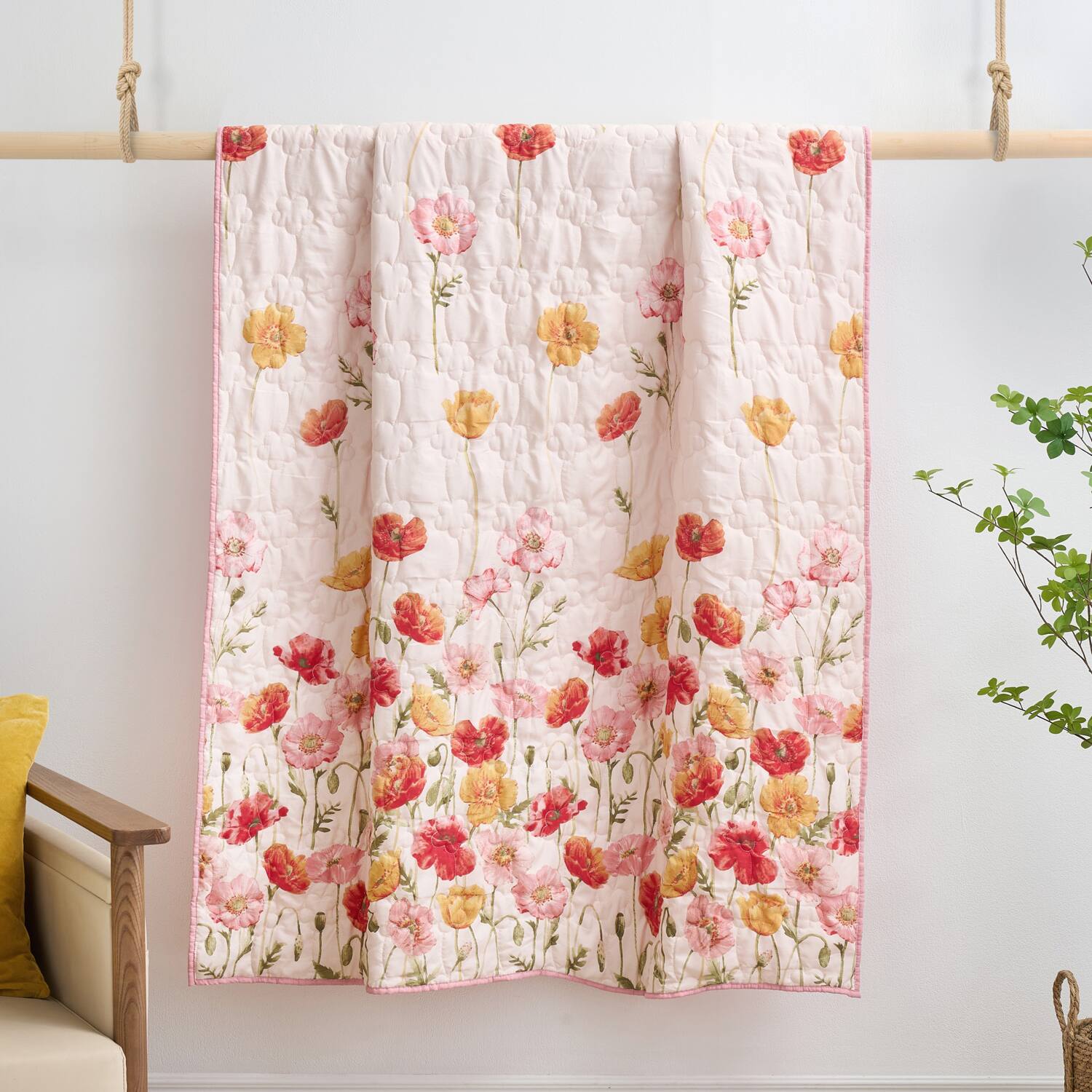 Angle. Greenland Home Fashions - Greenland Home Fashions 100% Brushed Microfiber Breeze Accessory Throw Blush - Blush.
