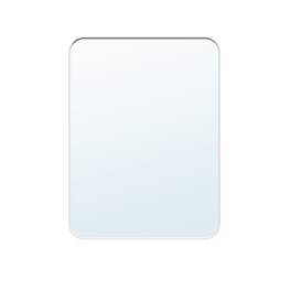 WELLFOR - 24 in. W. x 32 in. H Rectangular Aluminum Framed Wall-Mounted Bathroom Vanity Mirror - White