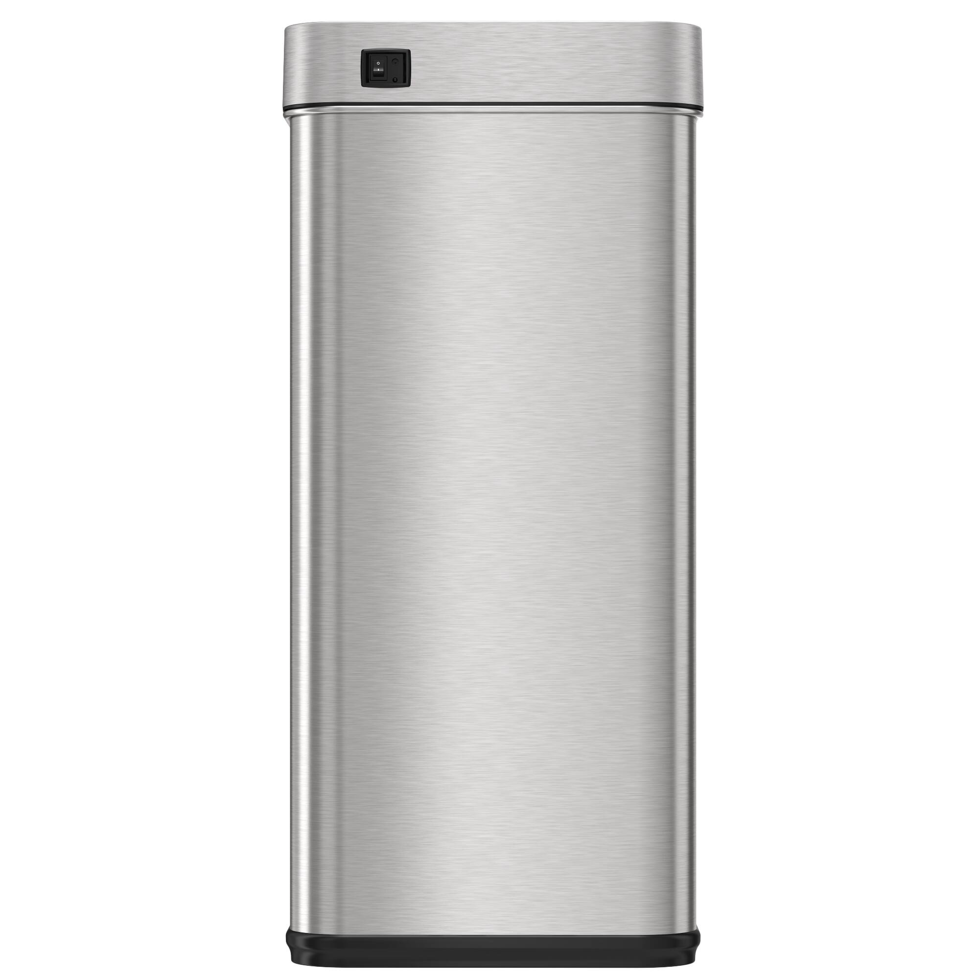 Alt View 16. iTouchless - 13 Gallon Touchless Sensor Wings Lid Trash Can with Pet-Proof Lid and AbsorbX Odor Control, Stainless Steel Kitchen Bin - Silver.