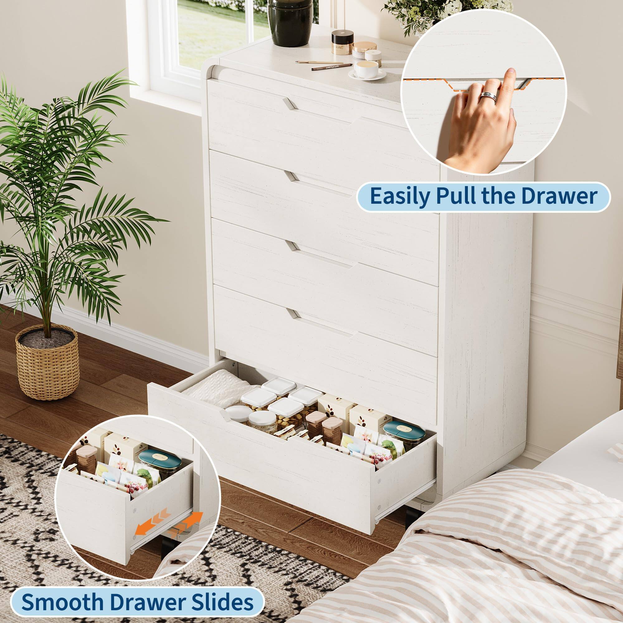 GARVEE Modern 5 Drawer Dresser, 48