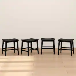 Plank+Beam - Smythe Stool Chair Height, (18in) - 4 pack - Black