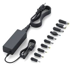 Front. Epicka - Universal 65W Laptop Charger - Black.