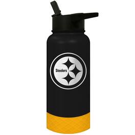 Great American Products - Pittsburgh Steelers 32oz. Logo Thirst Hydration Water Bottle - Multicolor