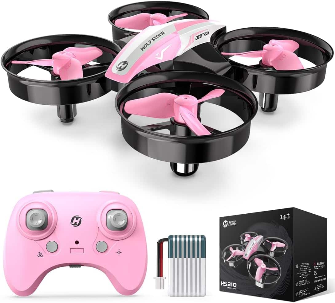 Holy Stone - Vision Mini FPV Camera Drone with 1080p Video, Optical Flow and 3 Batteries