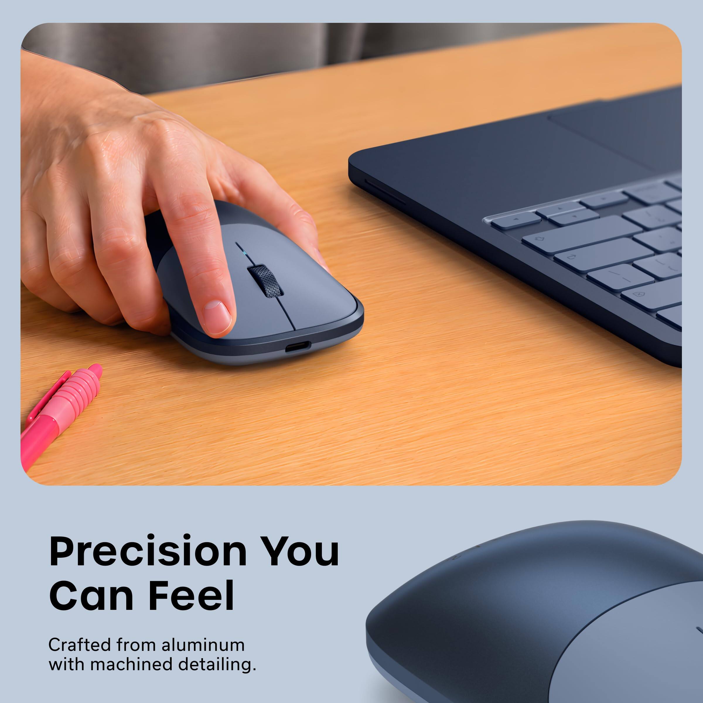Precision You Can Feel  
Crafted from aluminum with machined detailing.