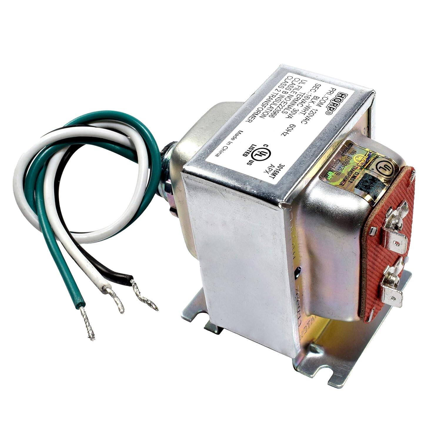 HQRP - 16 V 30 VA Doorbell Transformer, Hardwired Power Supply, for Ring Nest Eufy Nutone Zmodo - 120 V AC Input